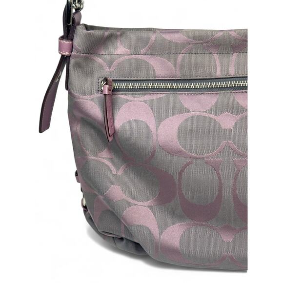 Coach Vintage Signature C Purple Duffle Hobo Bag - Picture 6 of 13